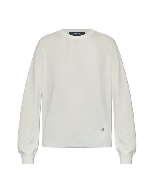 Versace White Cashmere Pullover