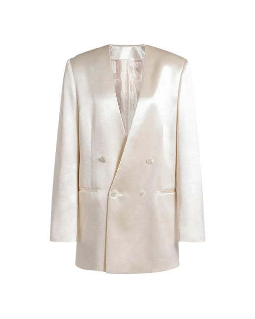 Alberta Ferretti Natural Blazers