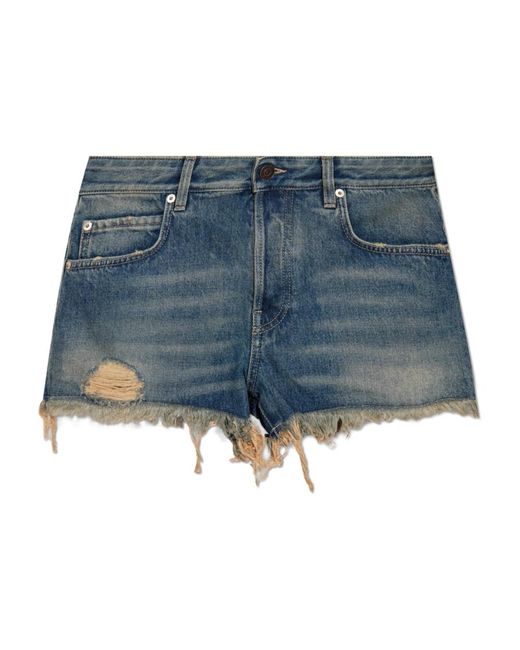 Balenciaga Blue Denim Shorts