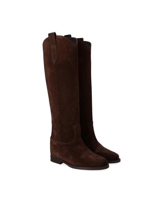 Via Roma 15 Brown Cowboy Boots