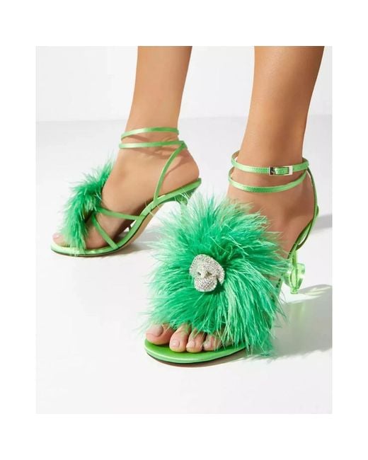 Mach & Mach Green High Heel Sandals