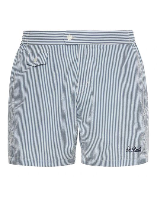 Mc2 Saint Barth Slim Fit Stretch Zwemshort in het Blue voor heren