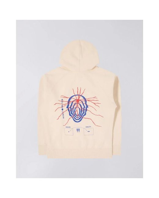 Edwin Hoodies & Sweatvesten ,Mind Drifter Hoodie in het Natural voor heren