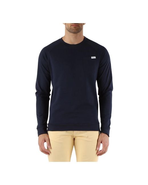 Felpa girocollo active pocket in cotone di Aquascutum in Blue da Uomo