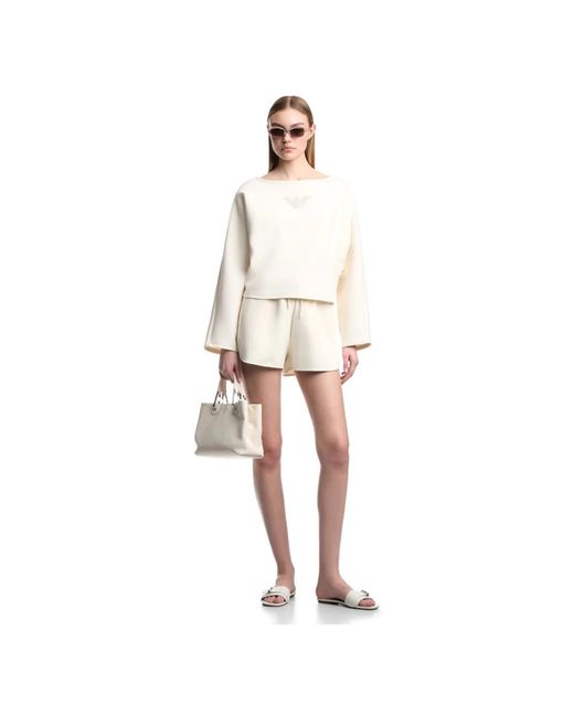 Emporio Armani White Sweatshirts