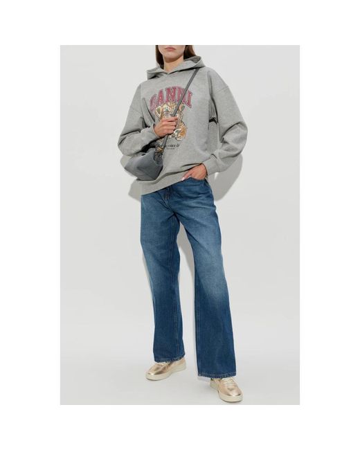 Ganni Gray Hoodies