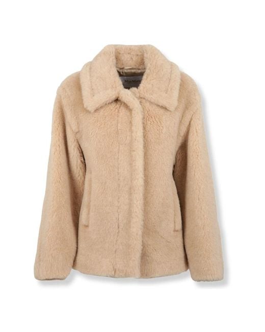 Max Mara Natural Faux Fur & Shearling Jackets