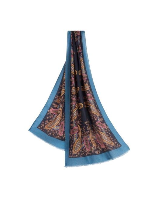 Etro Blue Winter Scarves