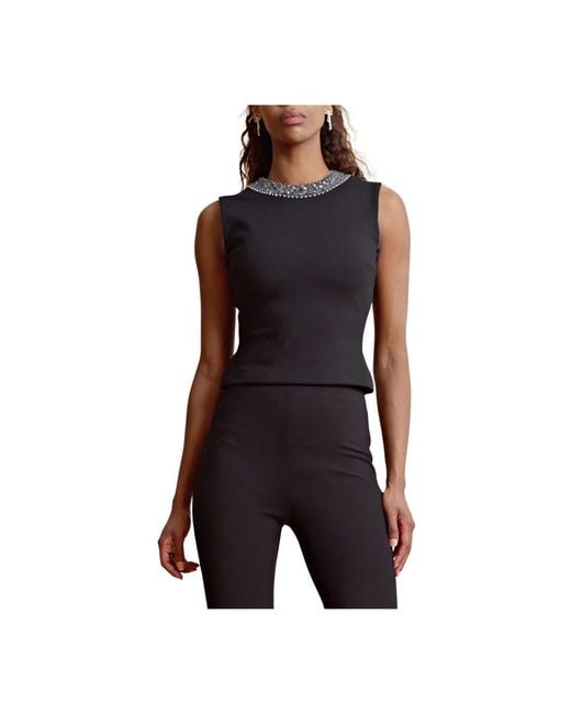 Sleeveless Tops byTiMo en coloris Black