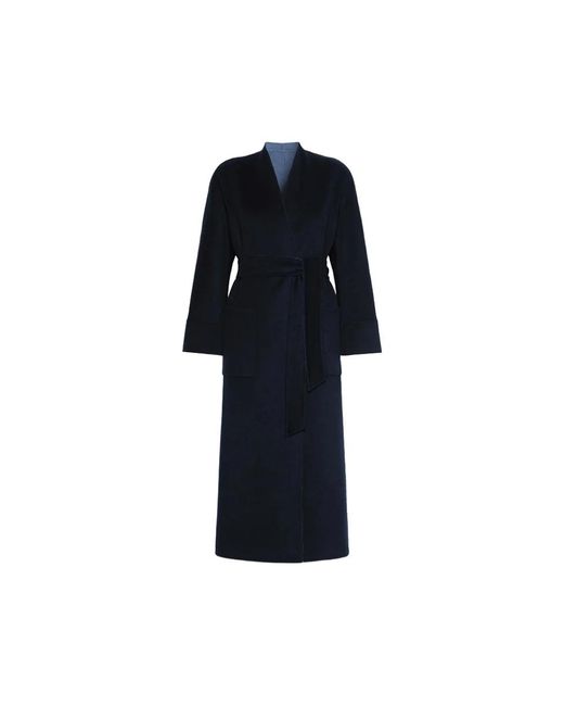 Max Mara Blue Belted Coats