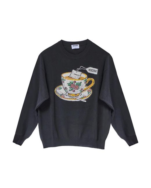 Moschino Blue Round-Neck Knitwear