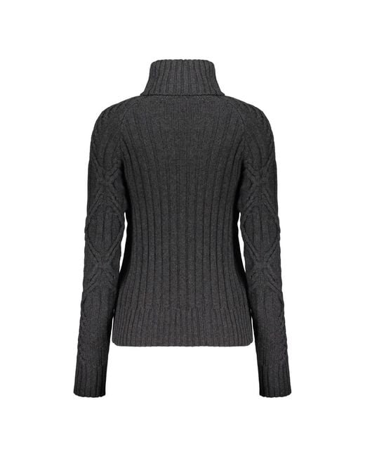 Moorer Black Rollkragenpullover