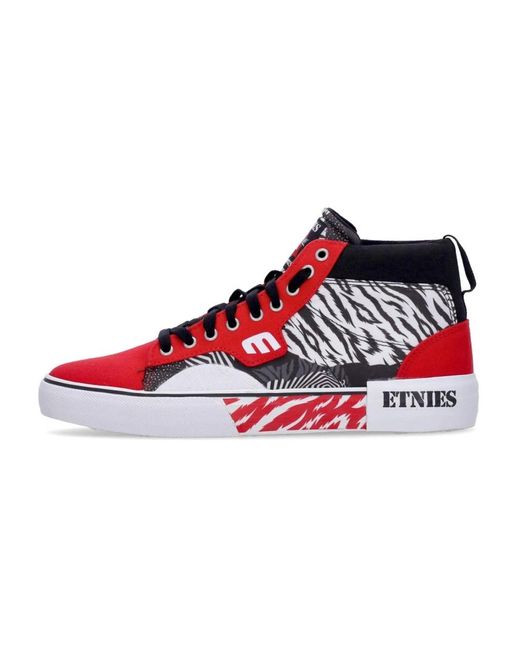 Etnies Hohe Rebel Sports Skate Schuhe Rot/Weiß/Schwarz in Red für Herren
