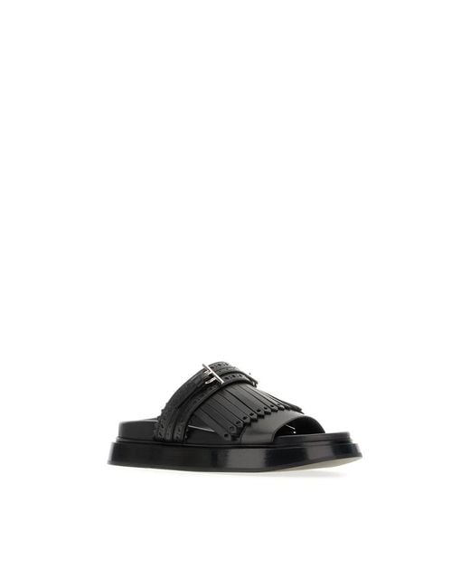McQueen Black Sliders