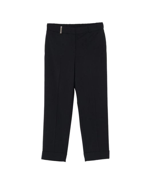 Peserico Blue Straight Trousers