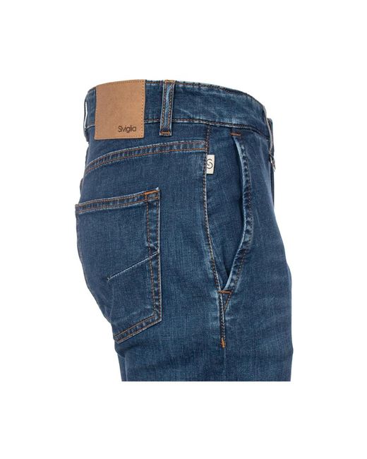 Siviglia Blue Slim Fit Jeans for men