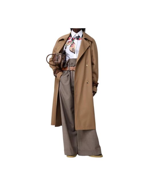 Moschino Brown Wide Trousers