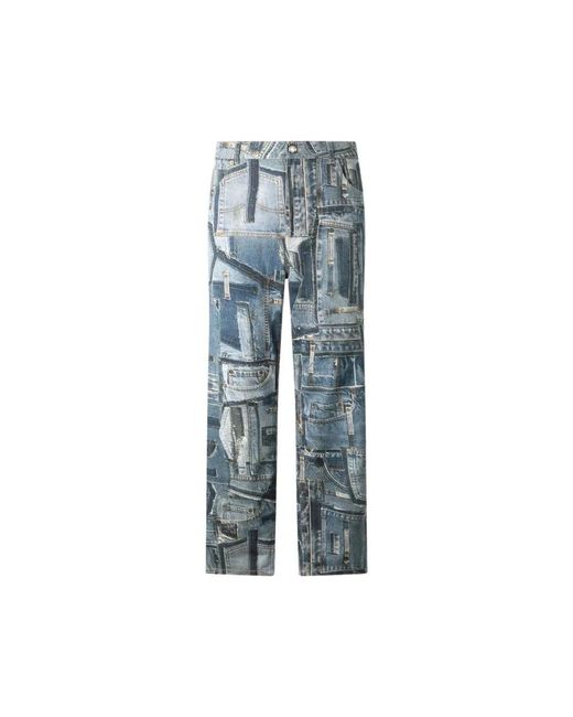 Roberto Cavalli Blue Straight Jeans for men