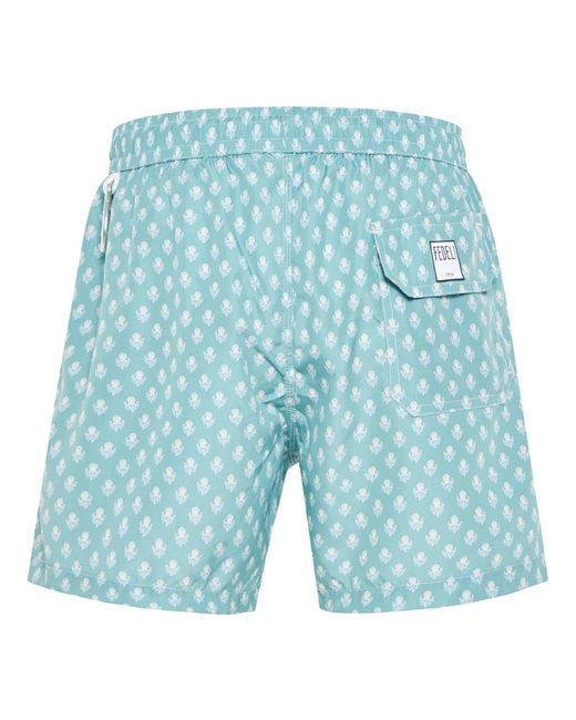 Fedeli Blue Beachwear for men