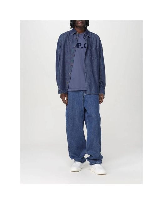 A.P.C. Blue Straight Fit Jeans for men