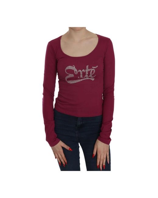 Exte Red Long Sleeve T-Shirts