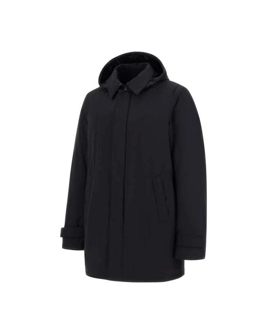 Herno Jassen ,Zwart ,Polyester Parka Lungo 2-Layer Windstopper in het Black voor heren