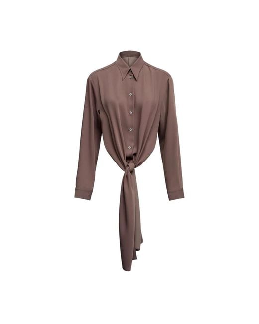 MM6 by Maison Margiela Brown Shirts