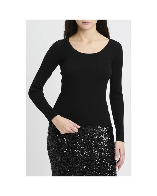 Marella Black Dilly Strickpullover Mit Langen Ärmeln