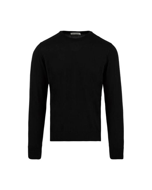 FILIPPO DE LAURENTIIS Black Round-Neck Knitwear