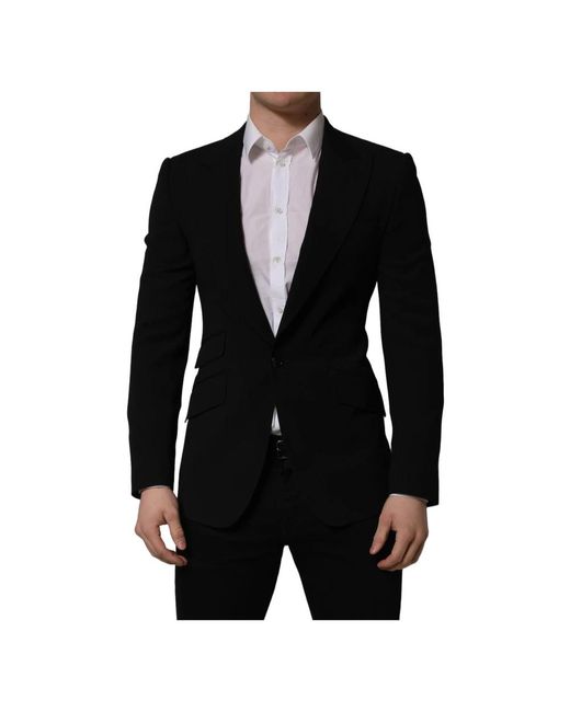 Dolce & Gabbana Black Blazers for men