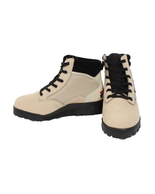 Fila Black Lace-Up Boots for men
