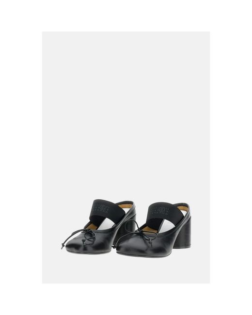 MM6 by Maison Margiela Black Heeled Mules