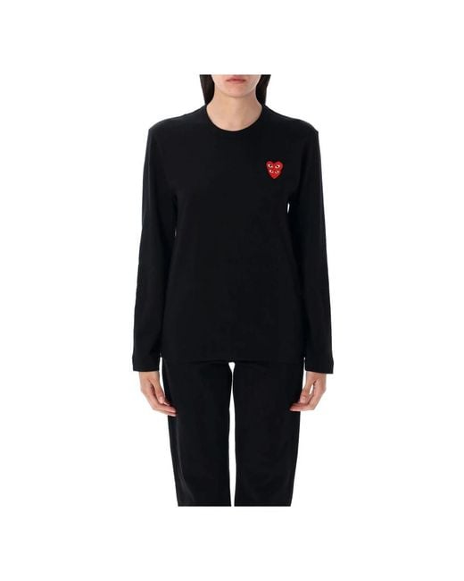 COMME DES GARÇONS PLAY Black Long Sleeve T-Shirts