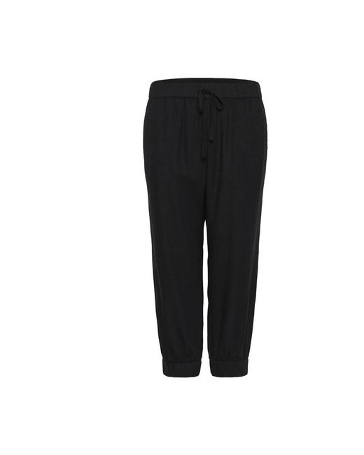 Kaffe Black Cropped Trousers