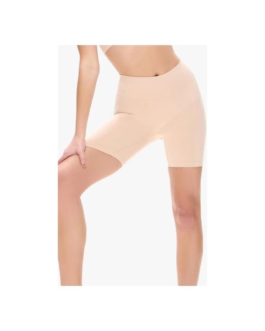 Heist Studios Ondergoed ,Nylon Contour Seamless High Waist Shorts in het Natural