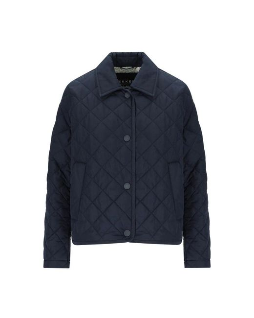 Weekend by Maxmara Jassen ,Blauw ,Polyester Gelo Padded Jacket in het Blue
