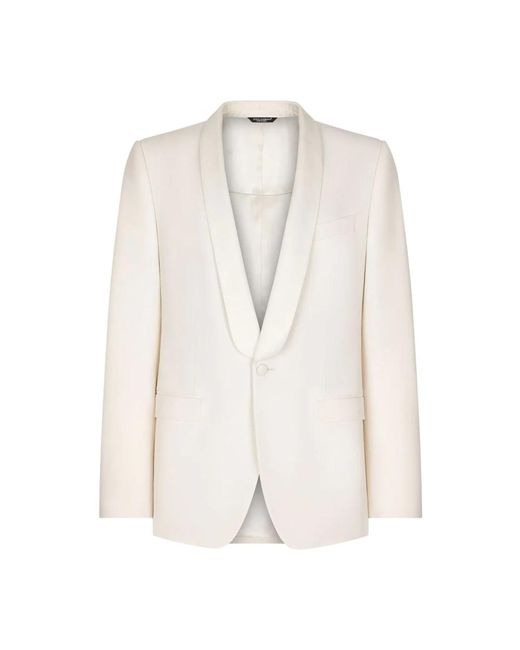 Blazers di Dolce & Gabbana in White da Uomo
