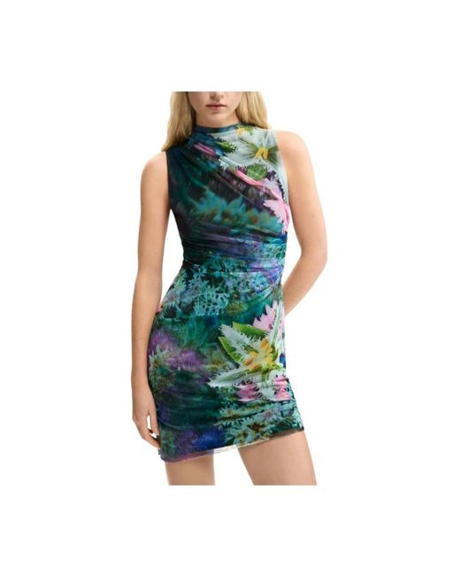 Desigual Green Short Dresses