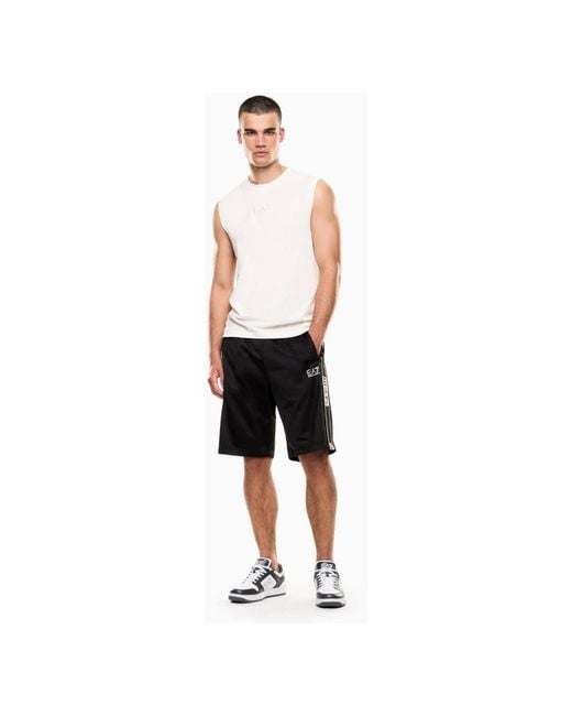 EA7 White Sleeveless Tops for men