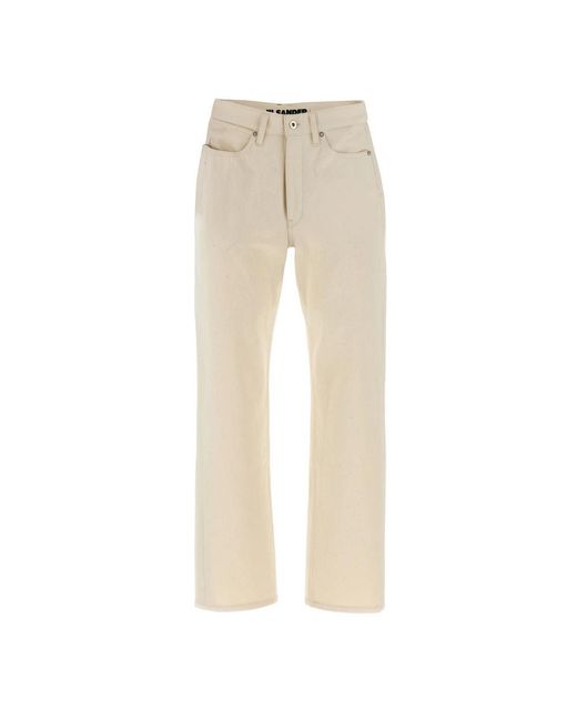 Jil Sander Natural Straight Fit Jeans
