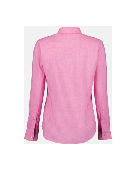 AMI Pink Viskose klassisches hemd
