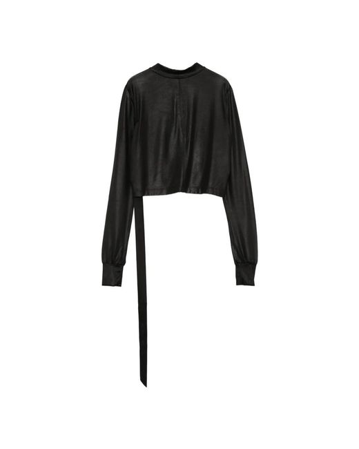 Rick Owens Black Long Sleeve T-Shirts