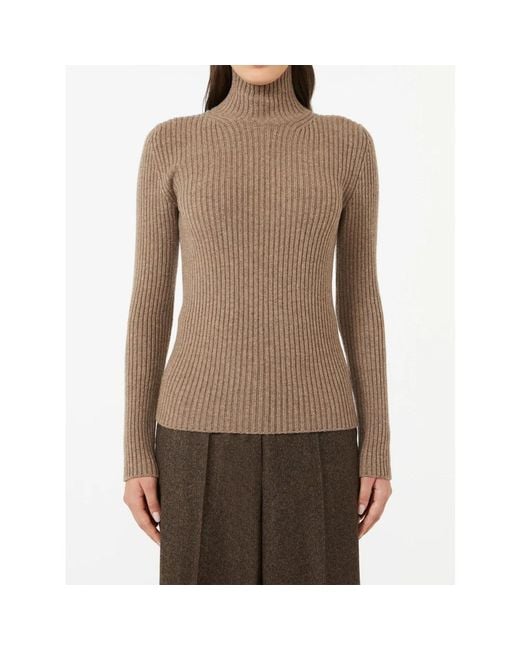 Max Mara Donkere Melange Aral1234 in het Brown