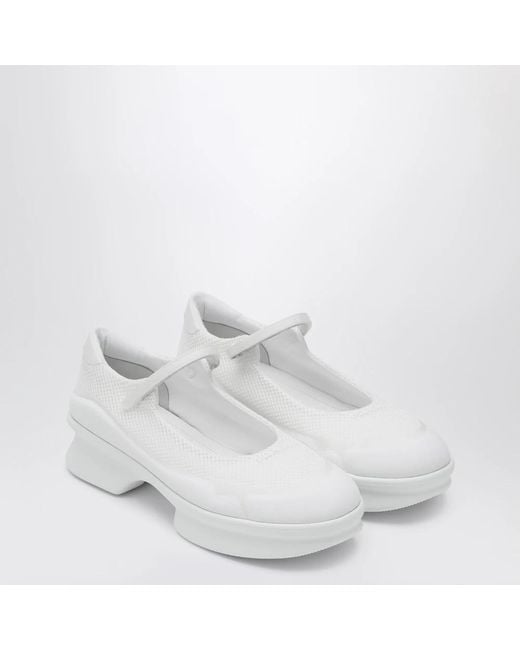 Prada White Ballerina Shoes