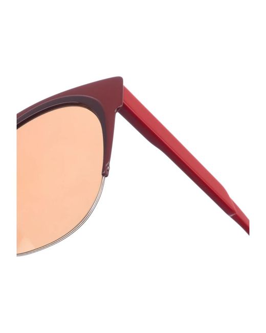 Marni Metalen Zonnebril Met Ovale Vorm Me101S in het Pink