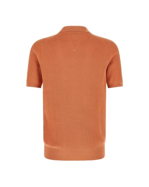 Brunello Cucinelli Orange Polo Shirts for men