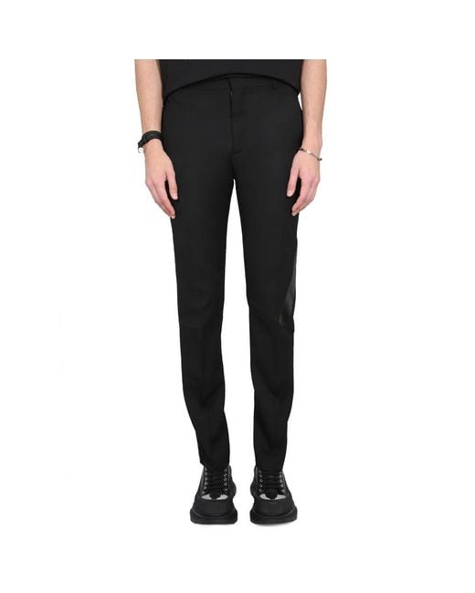 McQueen Black Suit Trousers for men