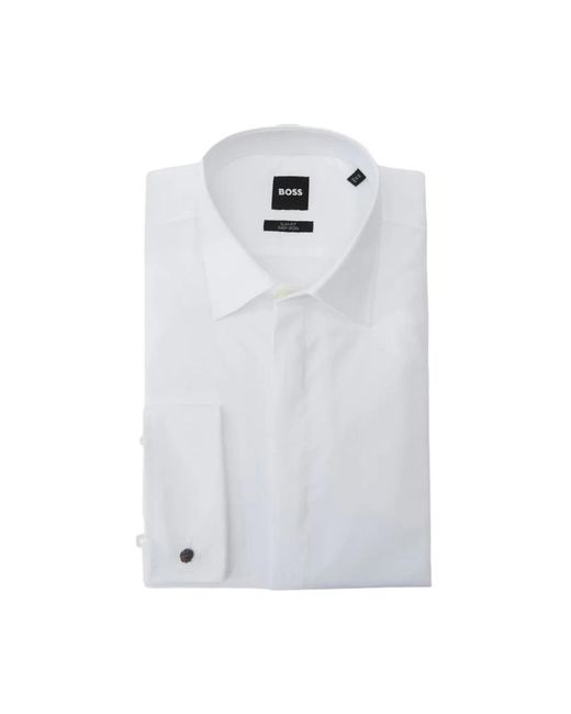 Boss White Formal Shirts for men