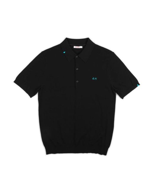 Sun 68 Black Polo Shirts for men