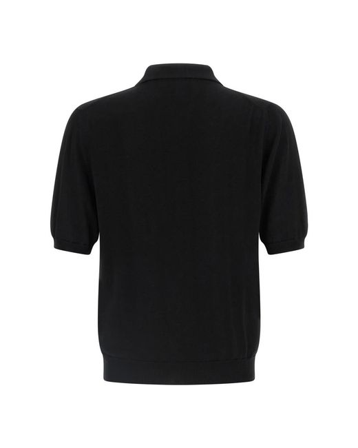 Zanone Black Polo Shirts for men